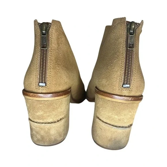 UGG Ginger Booties Open Toe Brown Suede with Suede heel Womens Size 9.5 - Picture 5 of 9